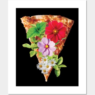 A Slice of Floral Pizza Posters and Art